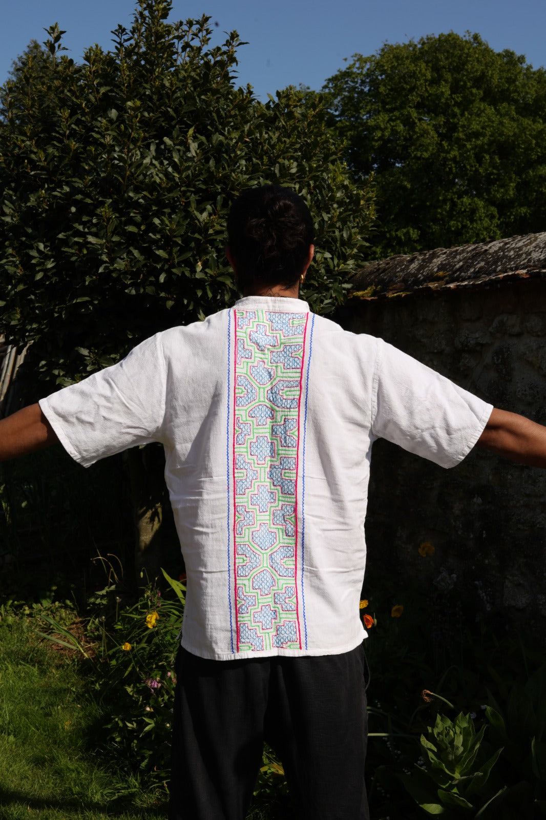 Peruvian Handmade Shipibo Cotton Embroidered Shirt