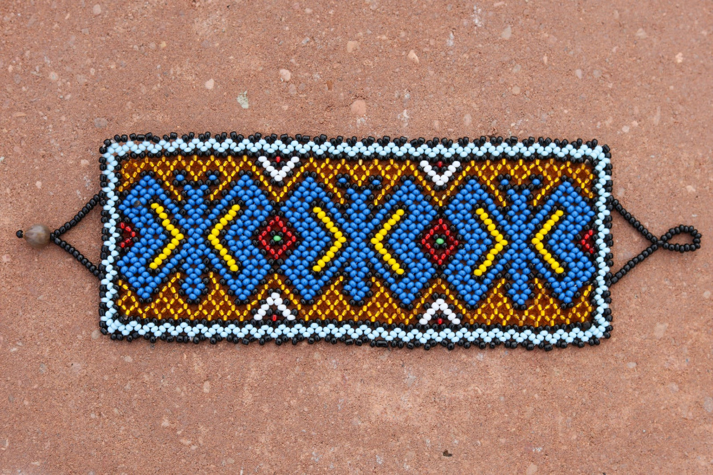 Peruvian Shipibo Indigenous Handmade Chaquira Beaded Bracelet Large