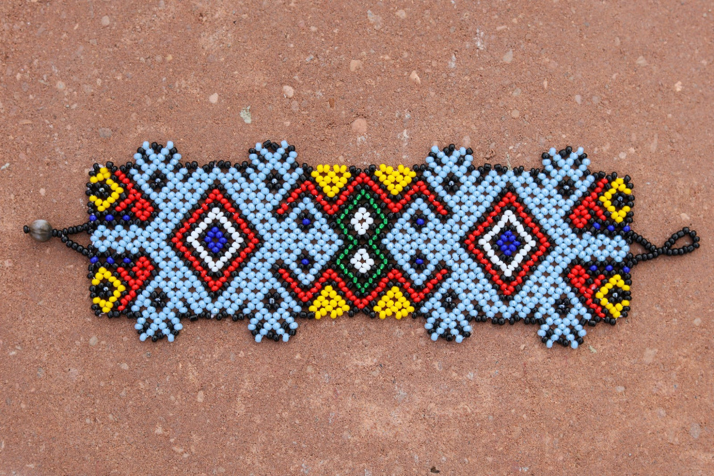 Peruvian Shipibo Indigenous Handmade Chaquira Beaded Bracelet Large