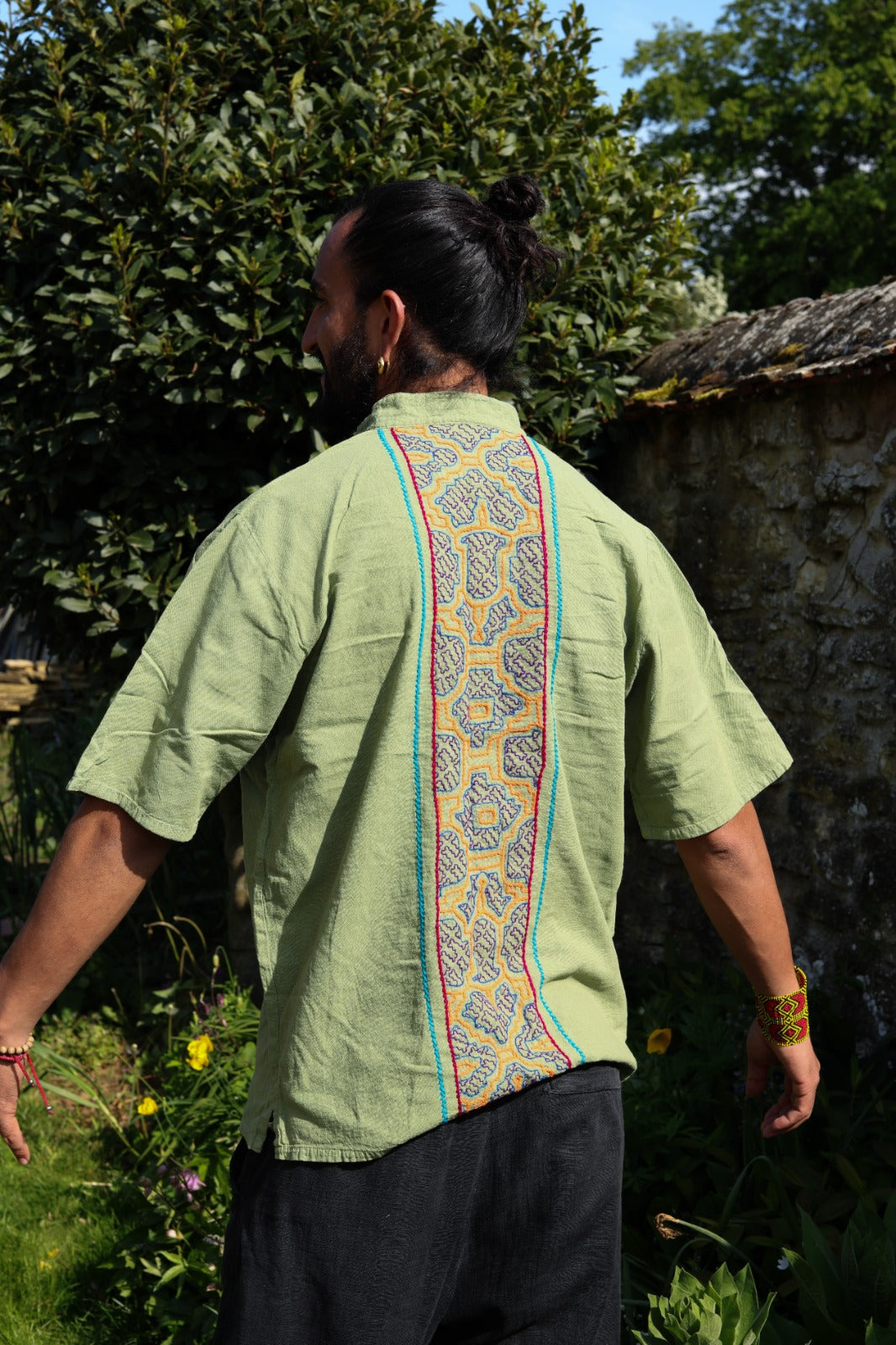 Peruvian Handmade Shipibo Cotton Embroidered Shirt