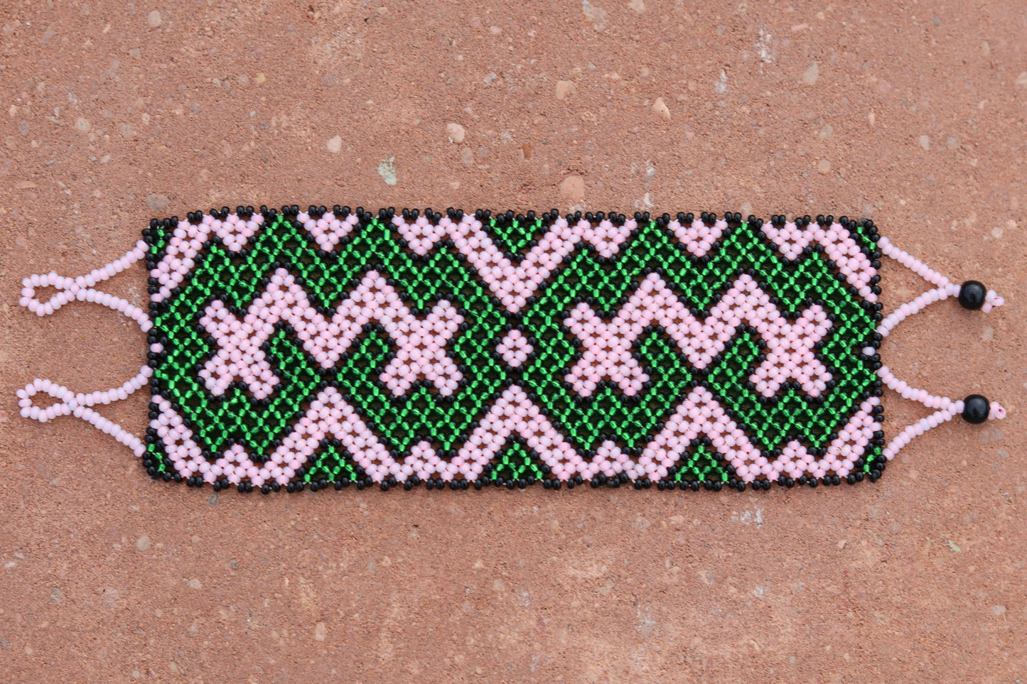 Peruvian Shipibo Indigenous Handmade Chaquira Beaded Bracelet Large