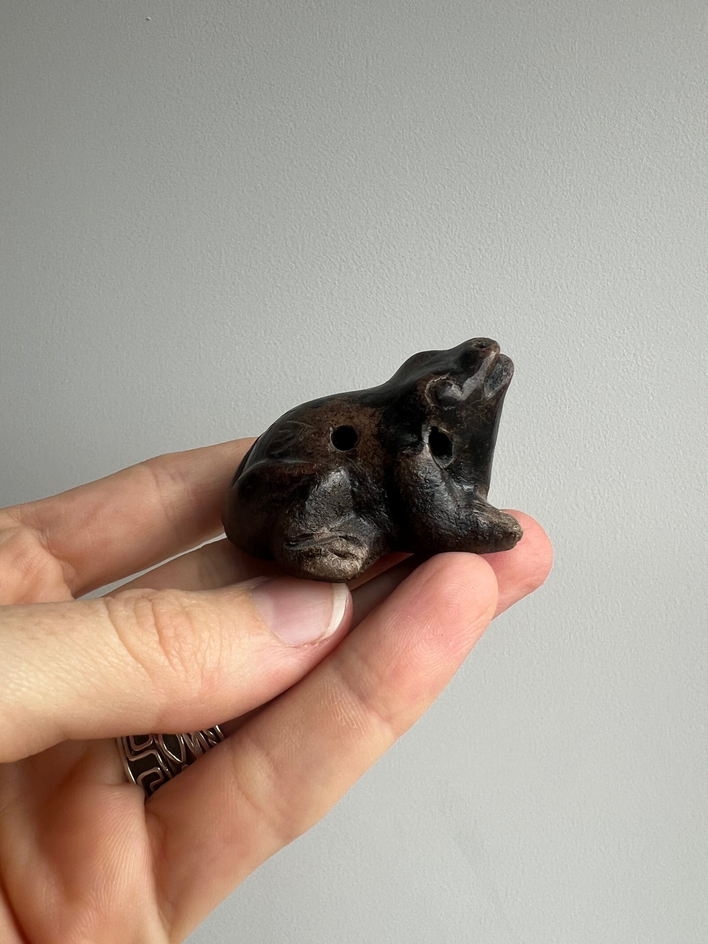 Mexican Mini Clay Ocarina Flute: Frog