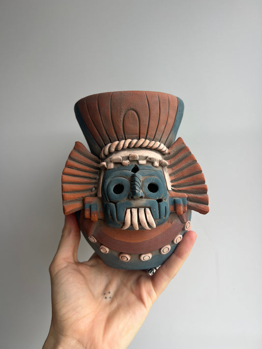 Mexican Clay Copalera: Water God