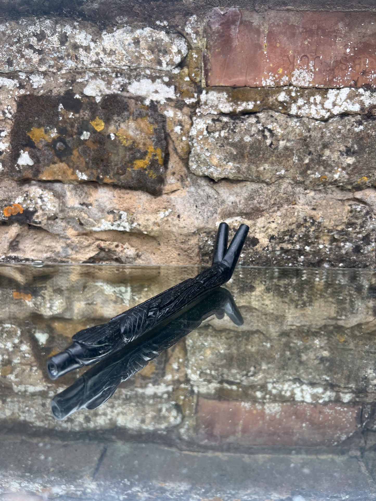 Peruvian Serpentine Stone Double Hapé Pipe Tepi