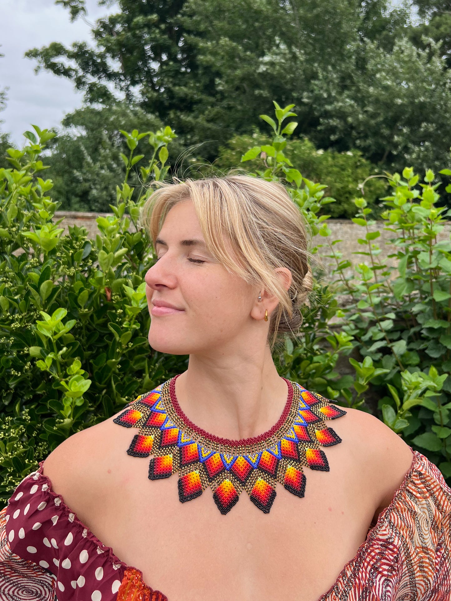 Chaquira Necklace Big Handmade Indigenous Crafts Jewellery