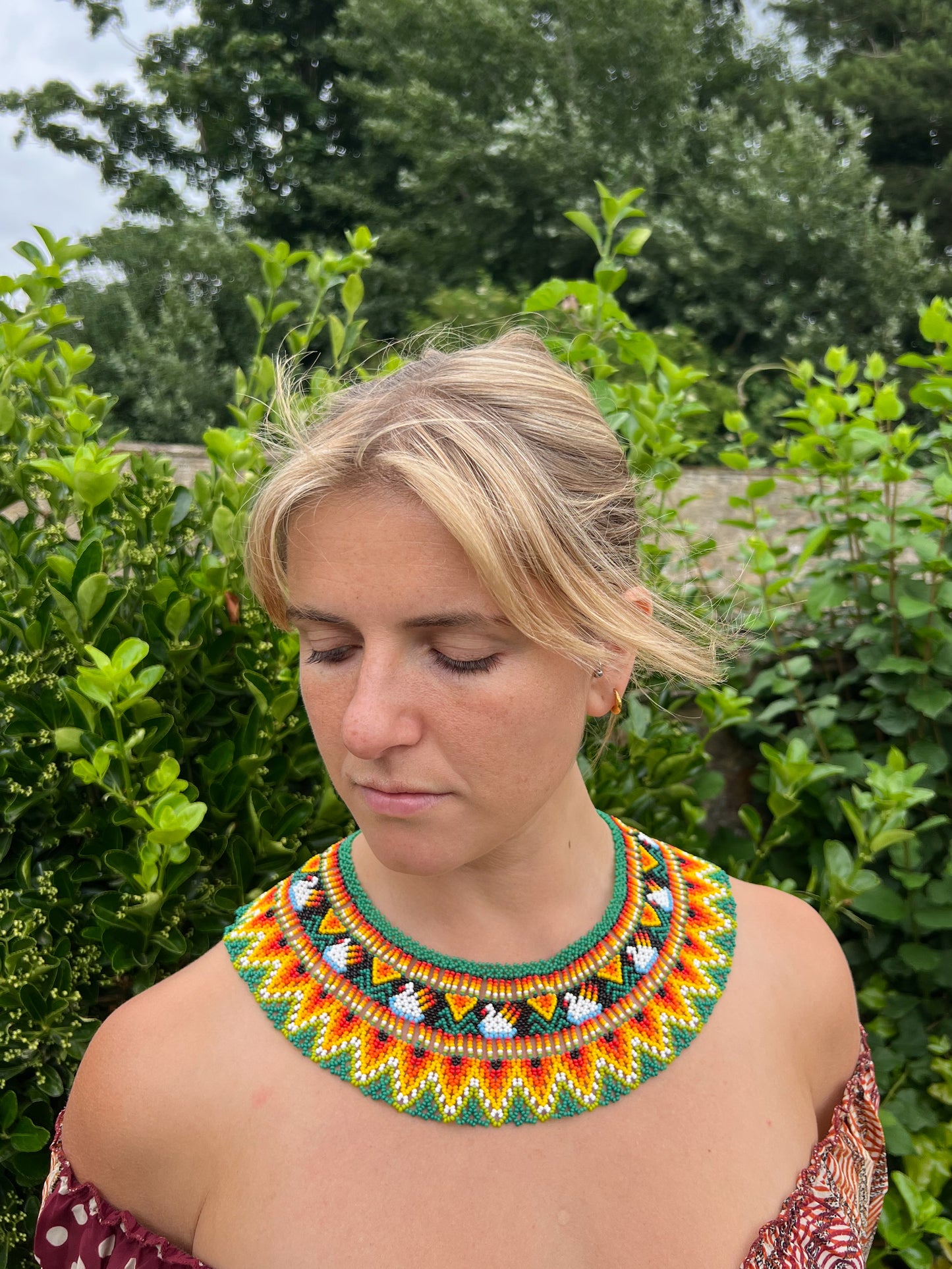 Chaquira Necklace Big Handmade Indigenous Crafts Jewellery