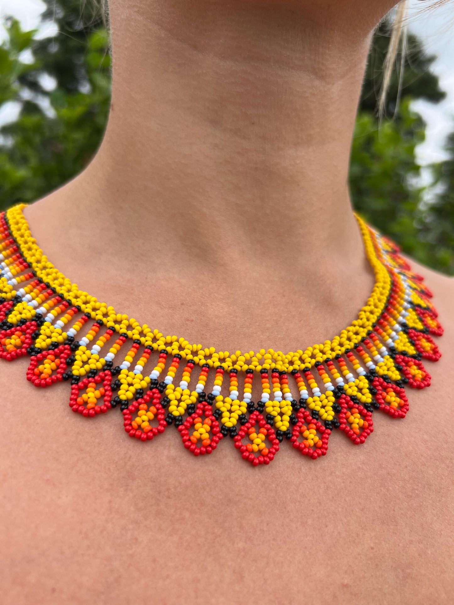 Chaquira Necklace Medium Handmade Indigenous Crafts Jewellery