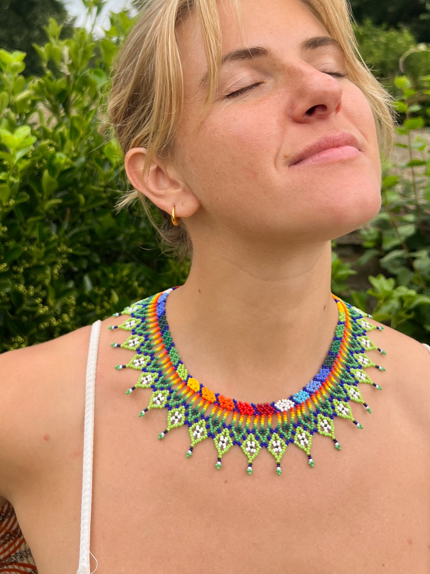 Chaquira Necklace Medium Handmade Indigenous Crafts Jewellery