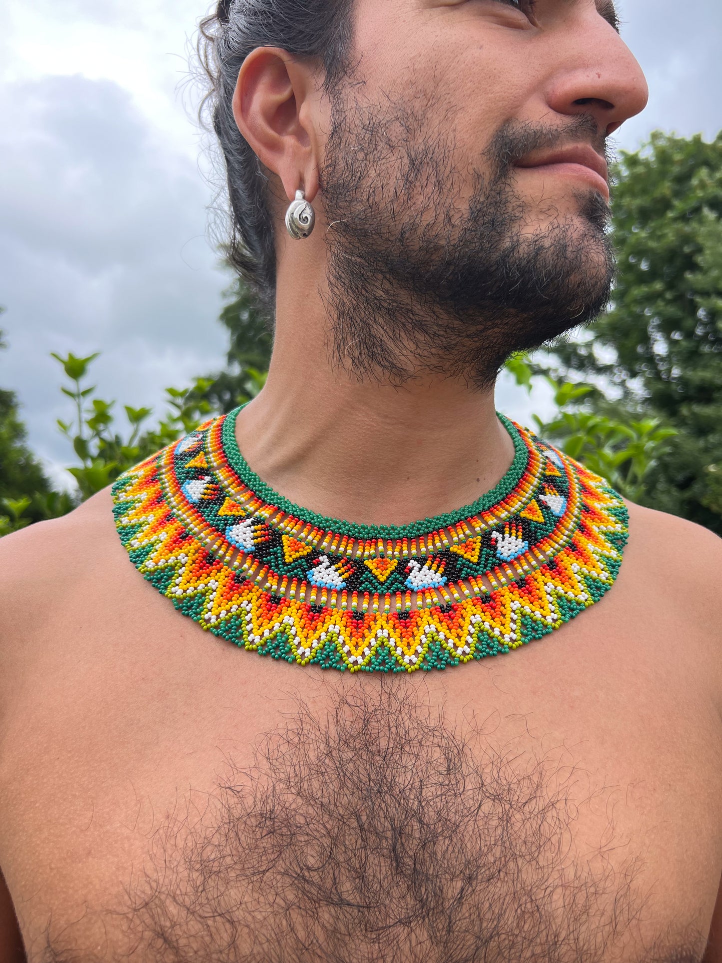 Chaquira Necklace Big Handmade Indigenous Crafts Jewellery