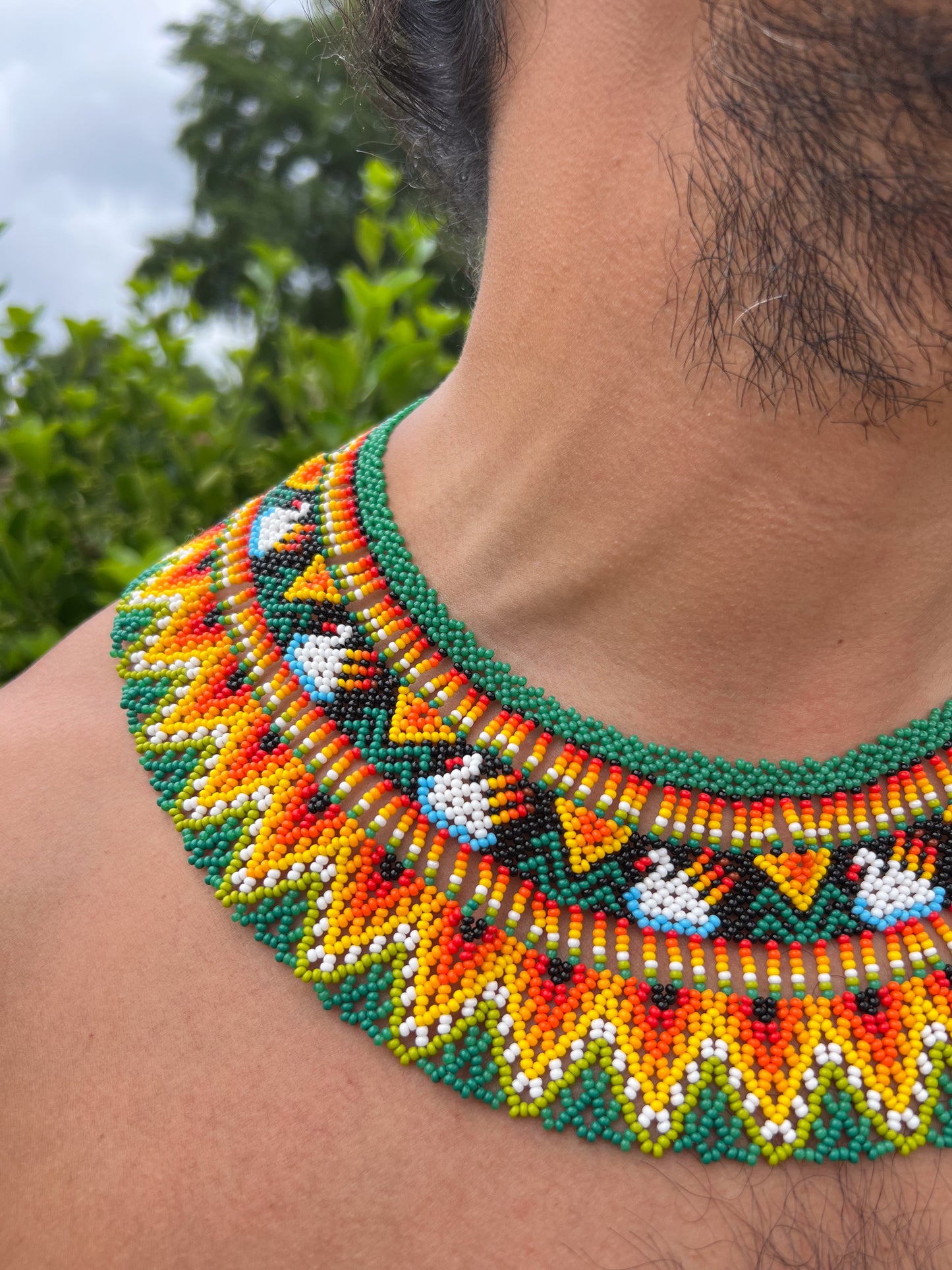 Chaquira Necklace Big Handmade Indigenous Crafts Jewellery