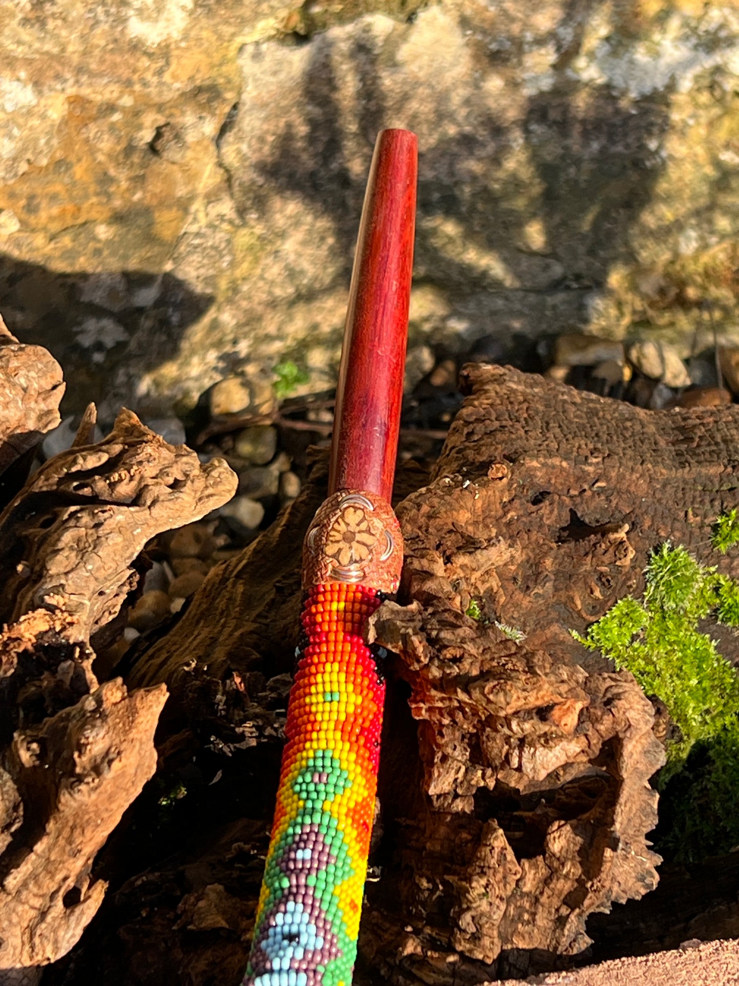 Tepi Huni Kuin Palo Sangre and Beads