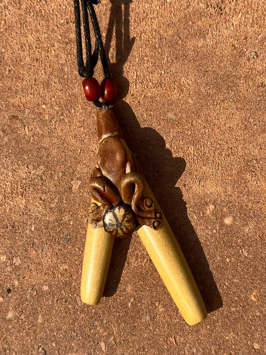 Kuripe Hapé Pipe Frog Art