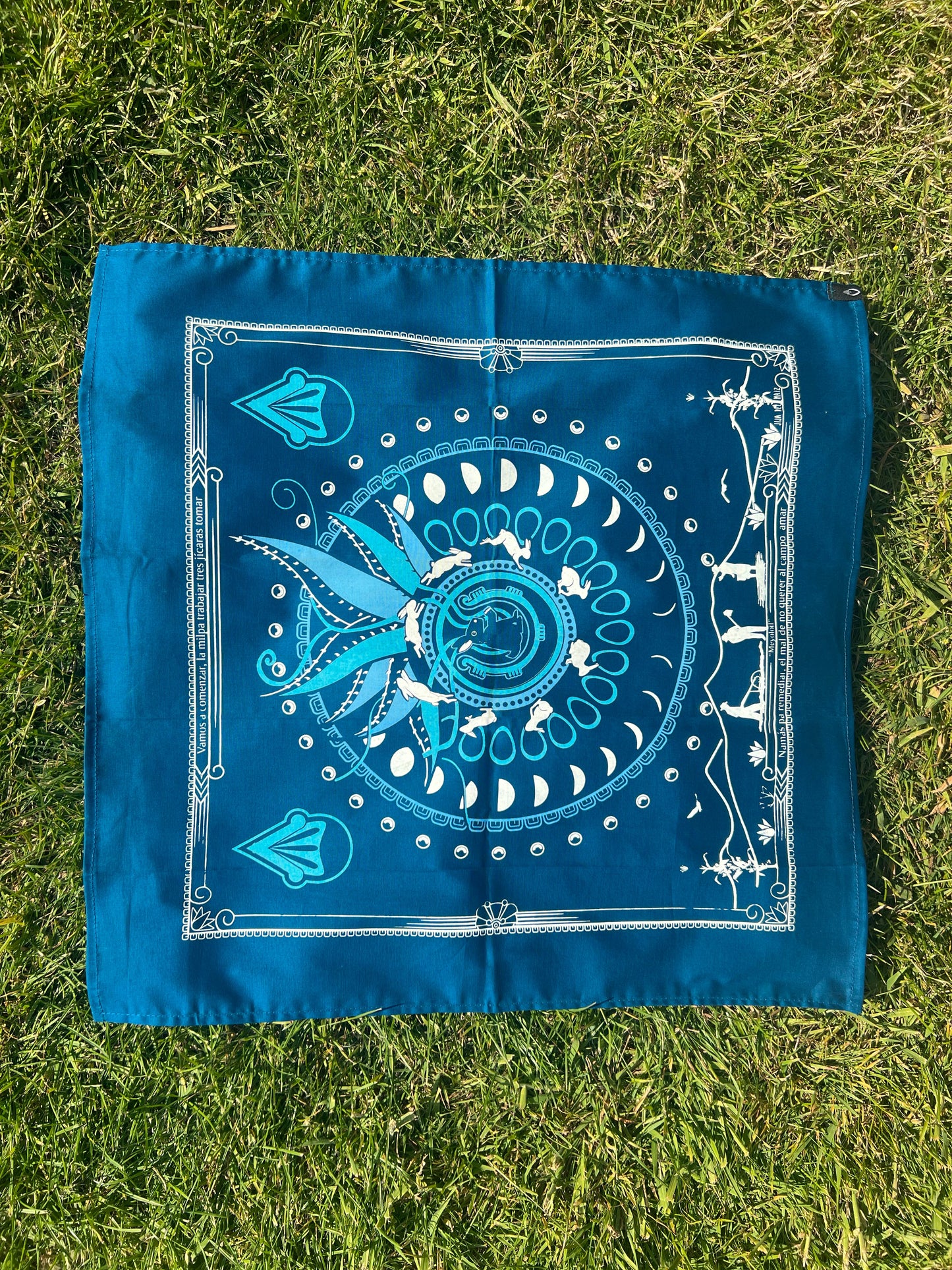 Mexican Cotton Bandana/Altar Handprinted Paleacate