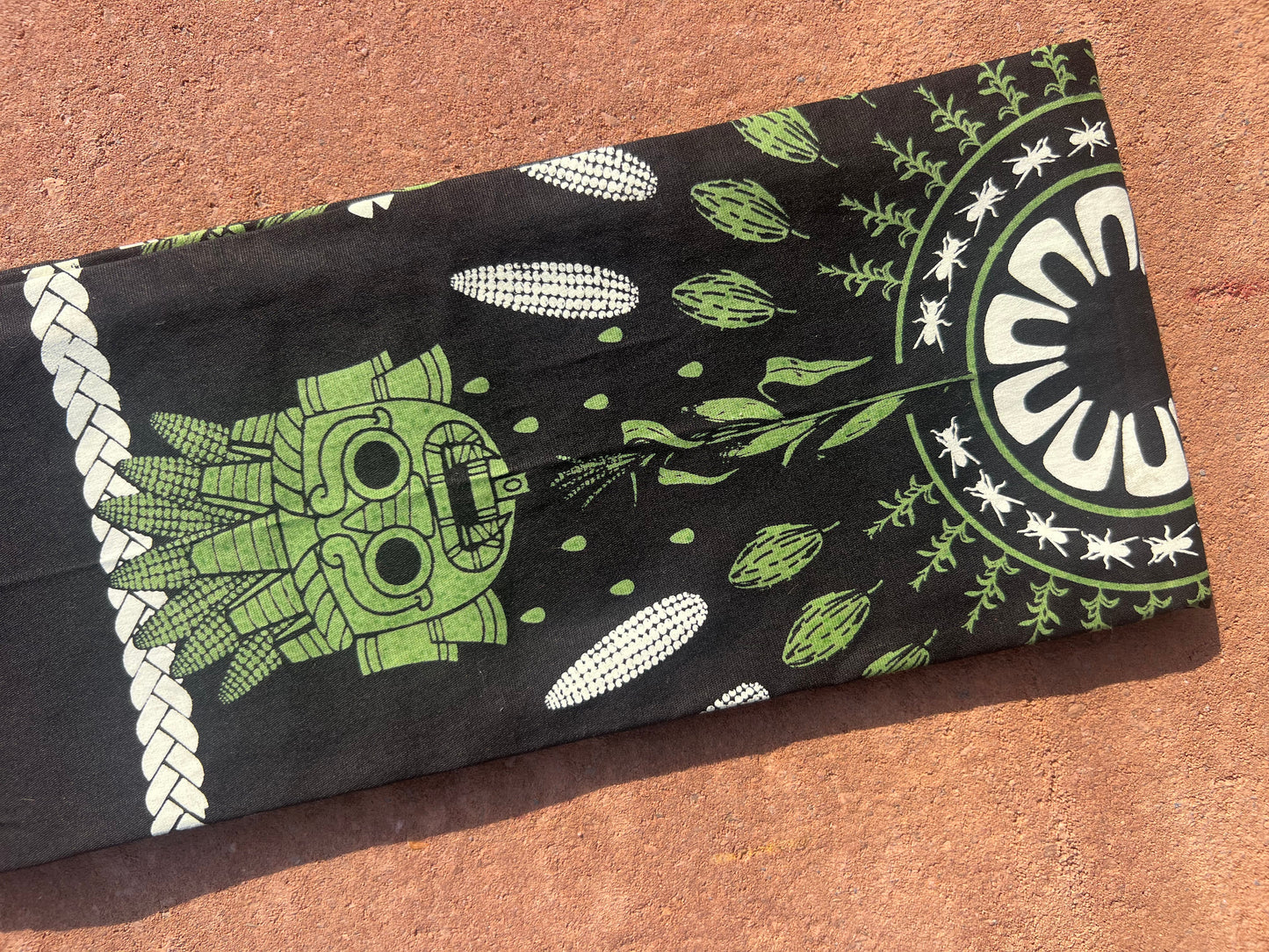 Mexican Cotton Bandana/Altar Handprinted Paleacate