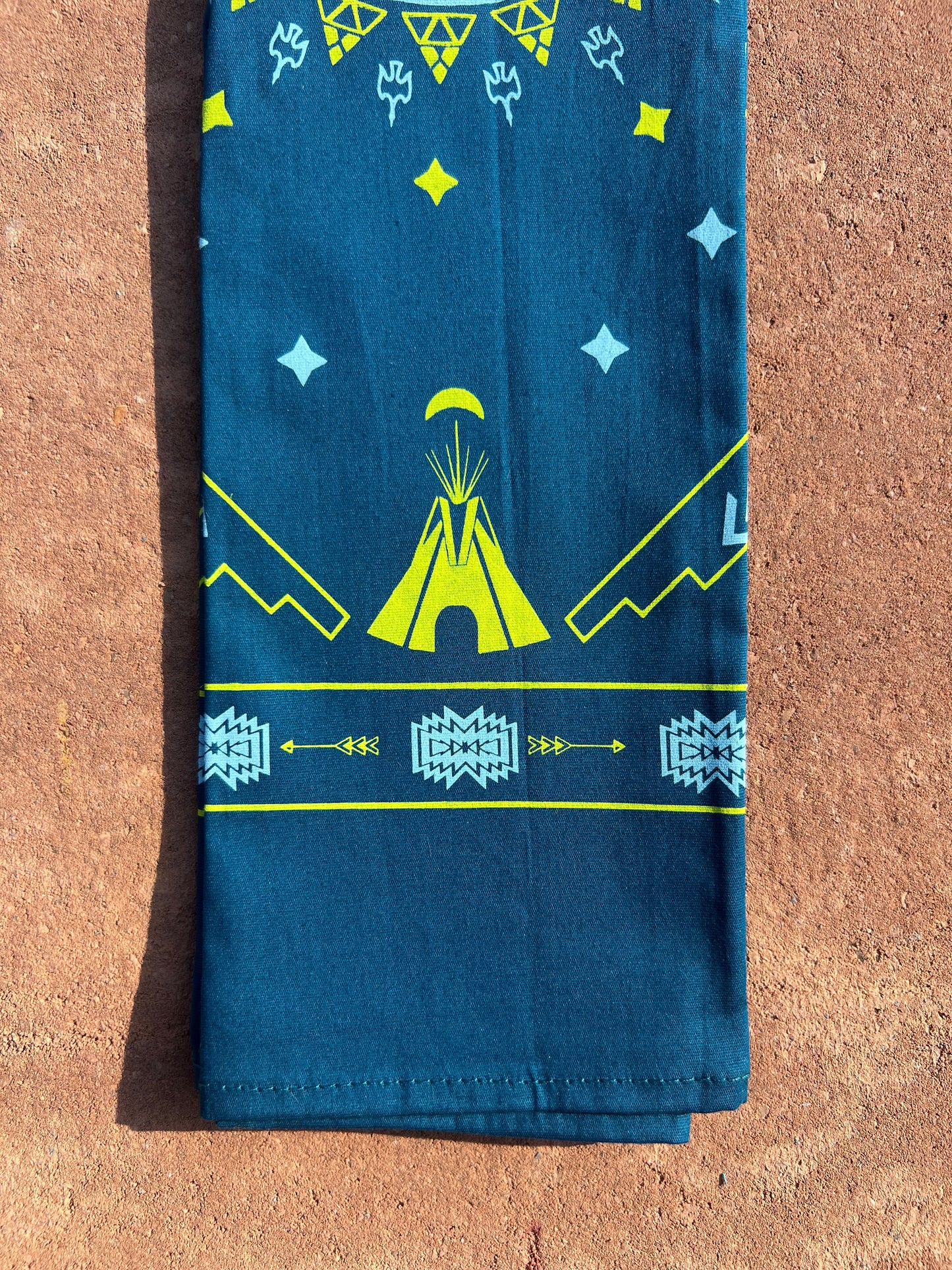 Mexican Cotton Bandana/Altar Handprinted Paleacate