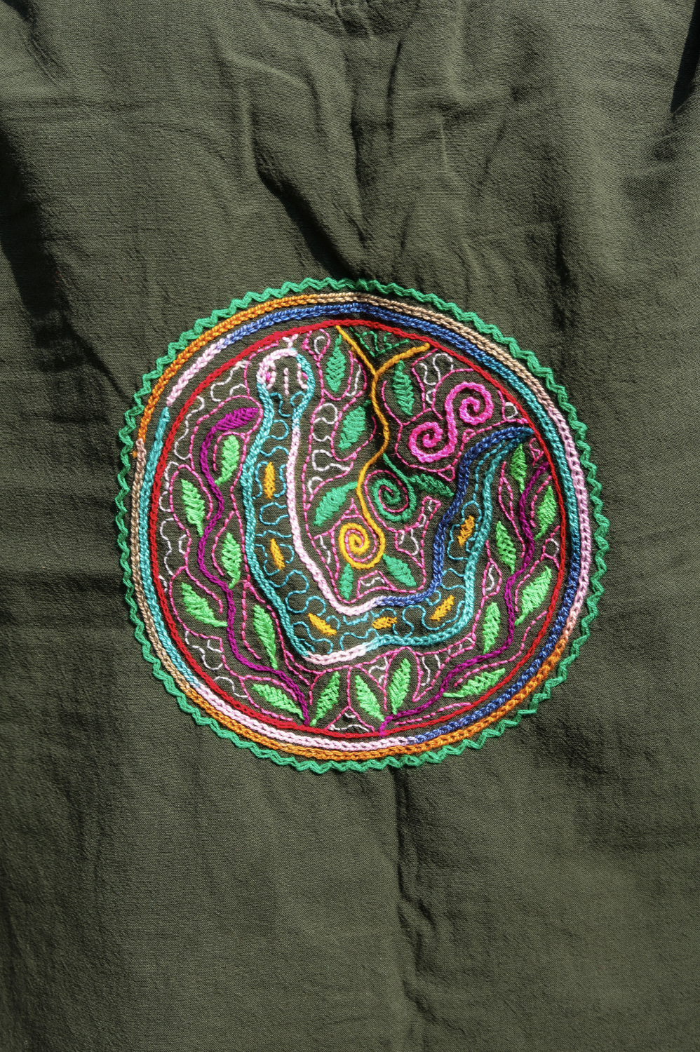 Peruvian Handmade Shipibo Cotton Embroidered Shirt