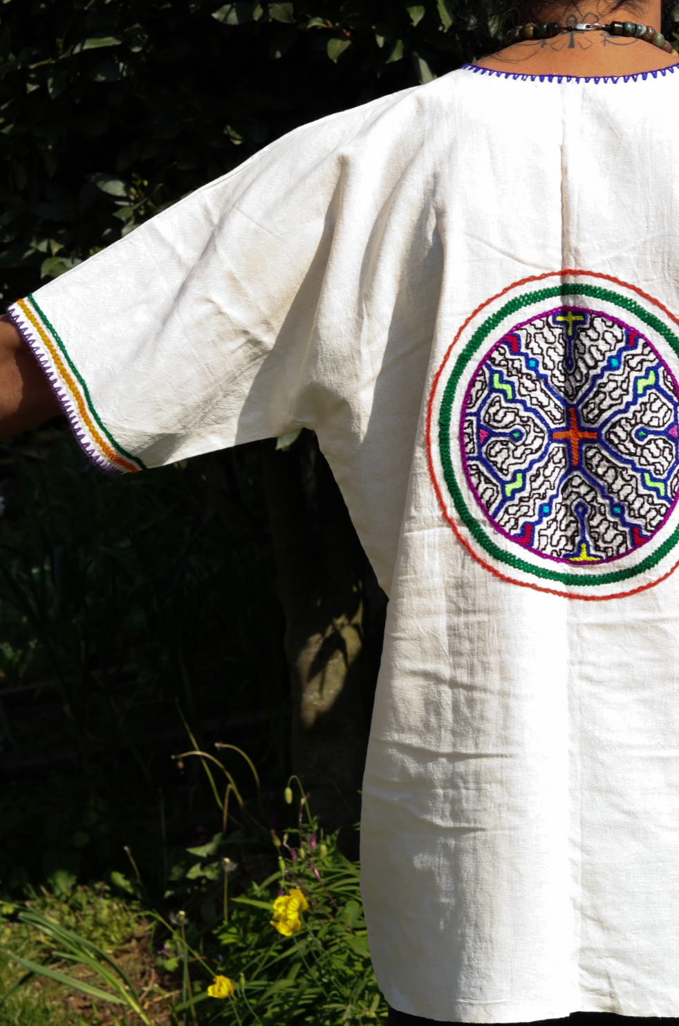 Peruvian Handmade Shipibo Cotton Embroidered Shirt