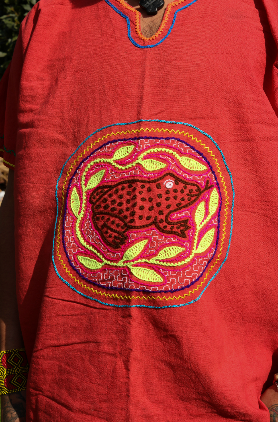 Peruvian Handmade Shipibo Cotton Embroidered Shirt