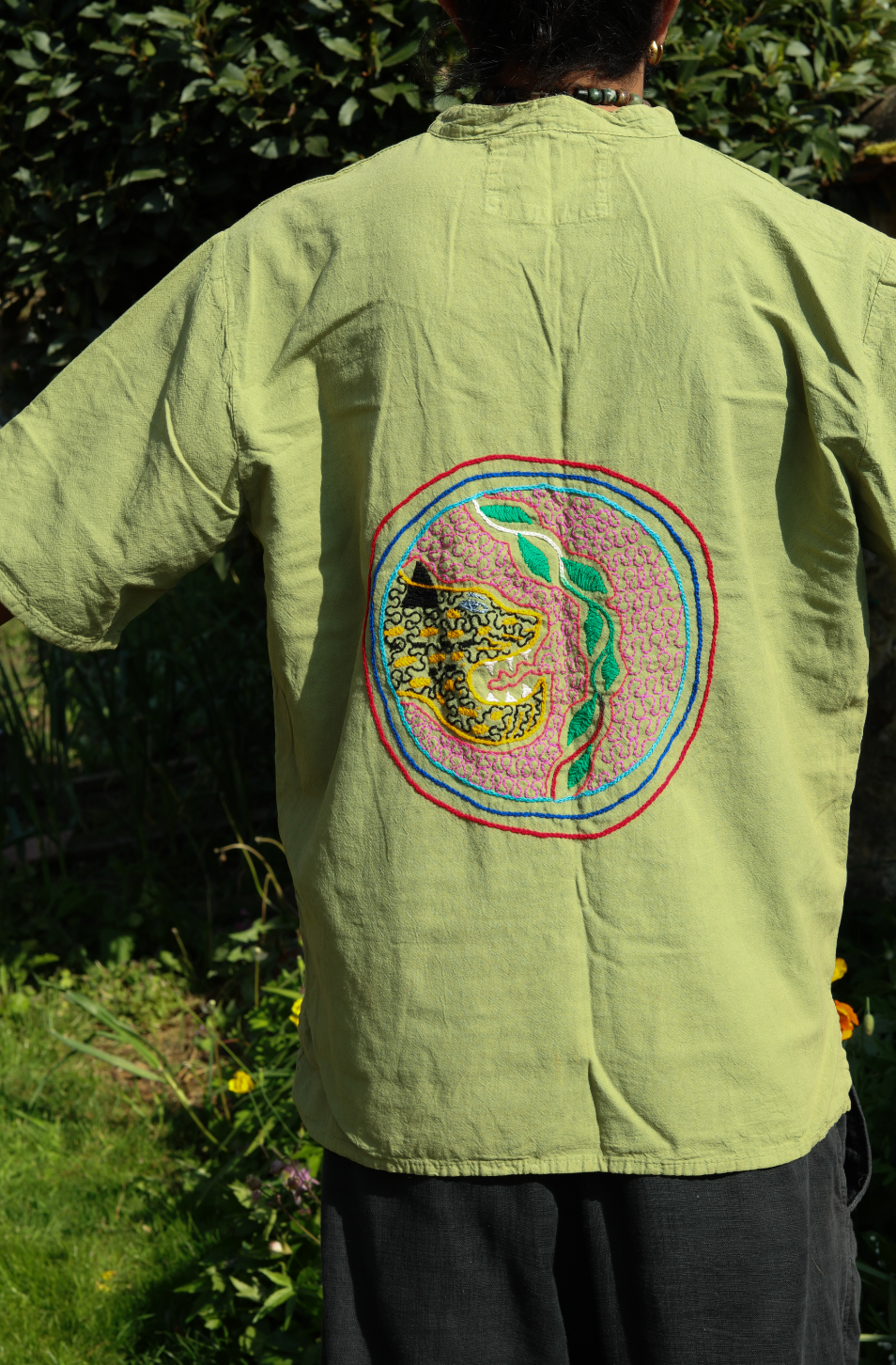 Peruvian Handmade Shipibo Cotton Embroidered Shirt