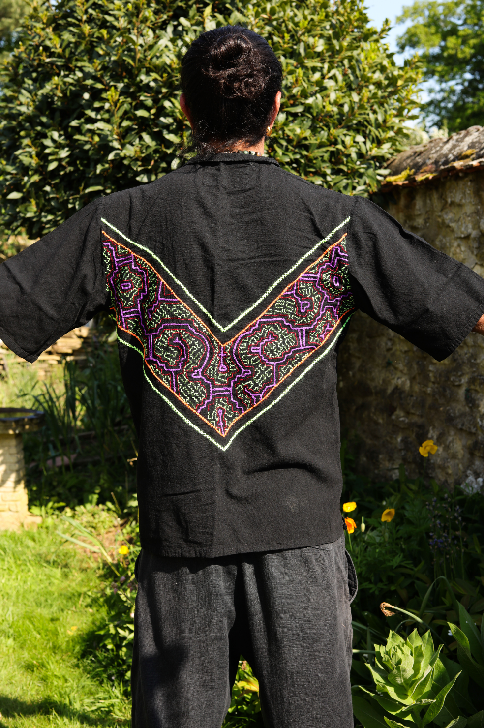 Peruvian Handmade Shipibo Cotton Embroidered Shirt