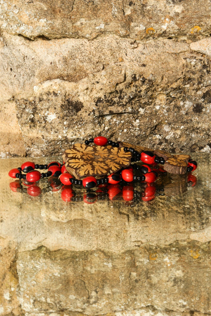 Handmade Peruvian Ayahuasca Necklace Vine and Seed of Acai for Protection