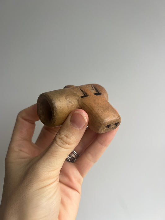 Mexican Clay Ocarina Flute: Orange