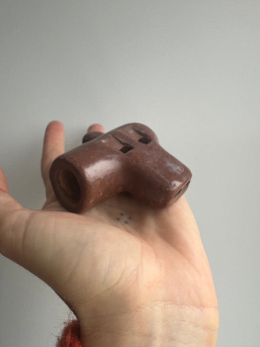 Mexican Clay Ocarina Flute: Red