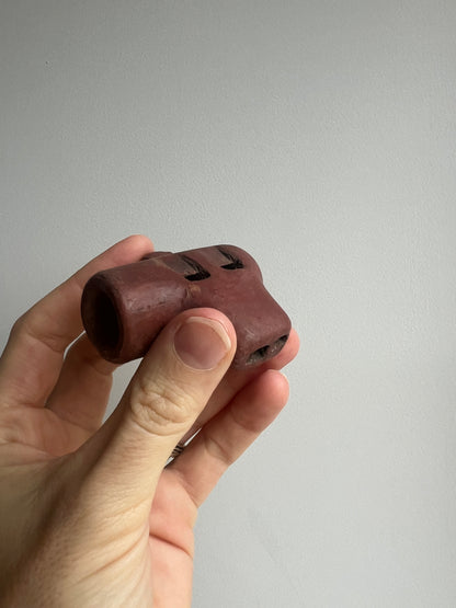 Mexican Mini Clay Ocarina Flute: Red