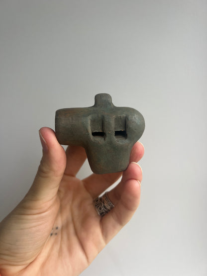 Mexican Mini Clay Ocarina Flute: Teal