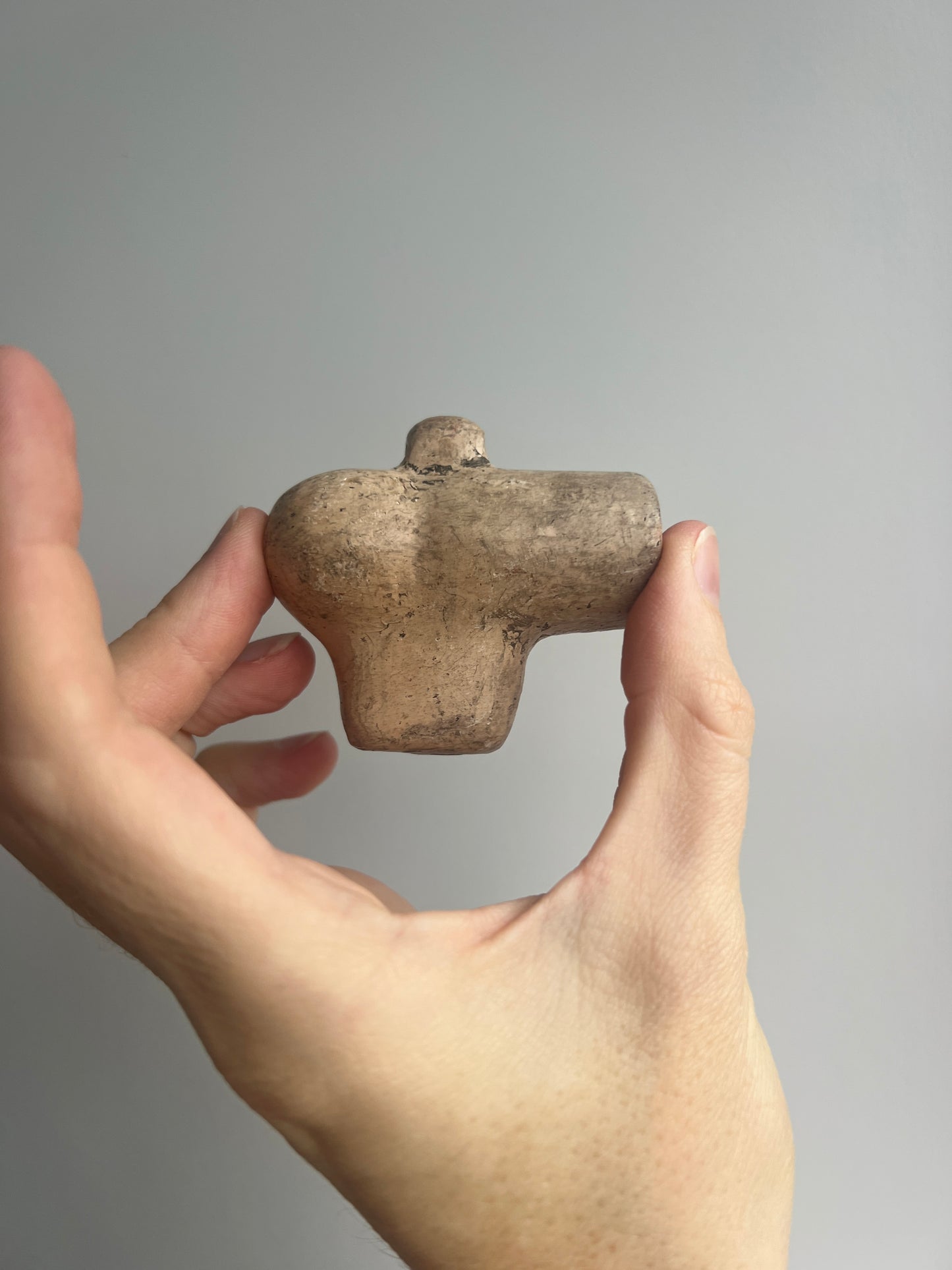 Mexican Mini Clay Ocarina Flute: White