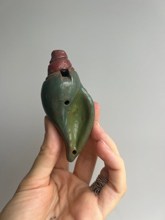 Mexican Mini Clay Ocarina Flute: Shell
