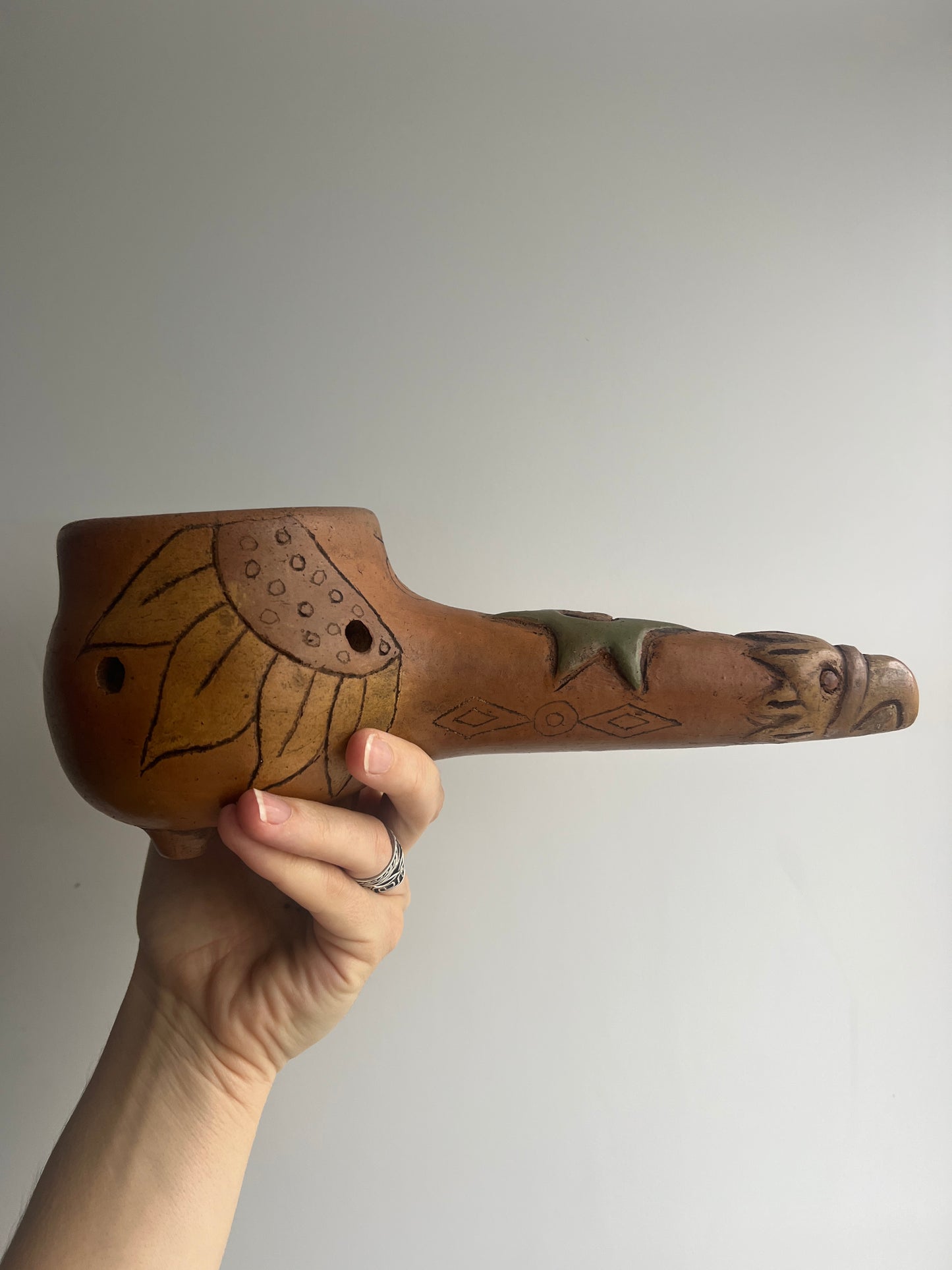 Mexican Clay Copalera: Hummingbird