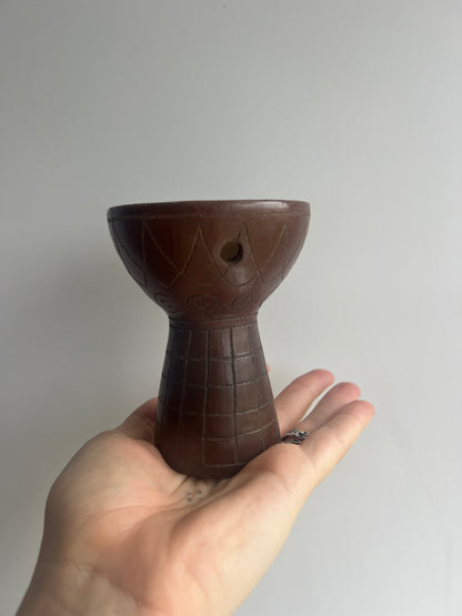 Mexican Mini Clay Copalera: Earth