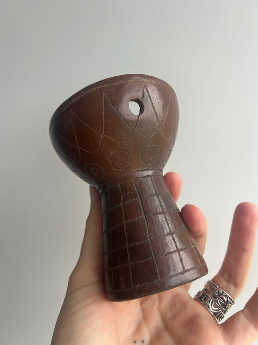 Mexican Mini Clay Copalera: Earth