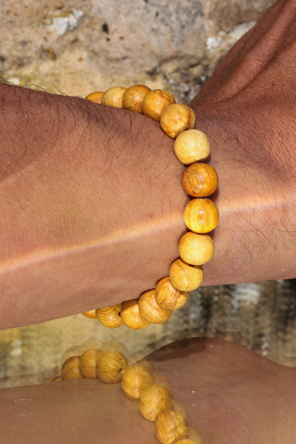 100% Pure Palo Santo Bead Bracelet