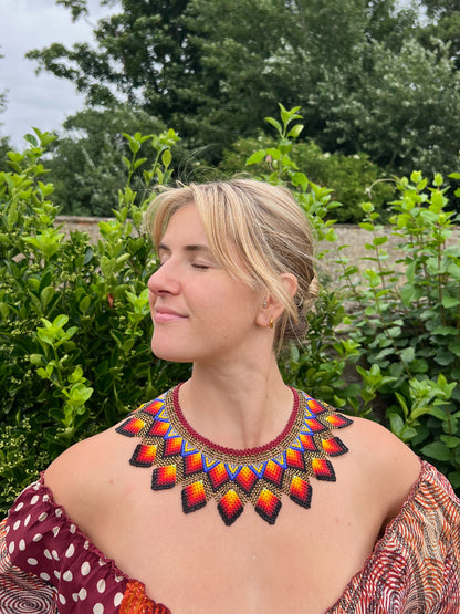 Chaquira Necklace Big Handmade Indigenous Crafts Jewellery