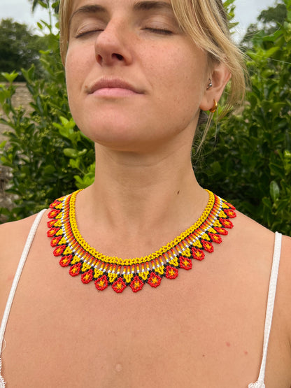 Chaquira Necklace Medium Handmade Indigenous Crafts Jewellery
