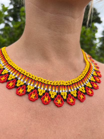 Chaquira Necklace Medium Handmade Indigenous Crafts Jewellery