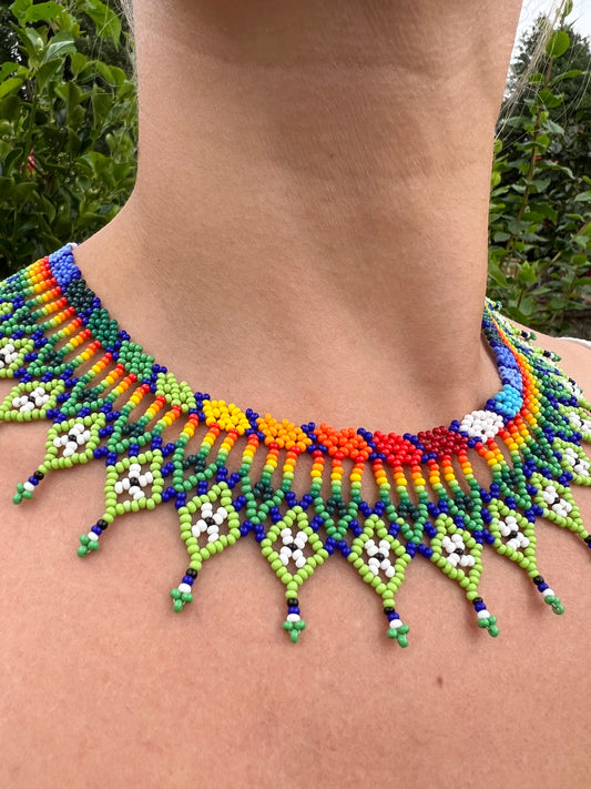 Chaquira Necklace Medium Handmade Indigenous Crafts Jewellery