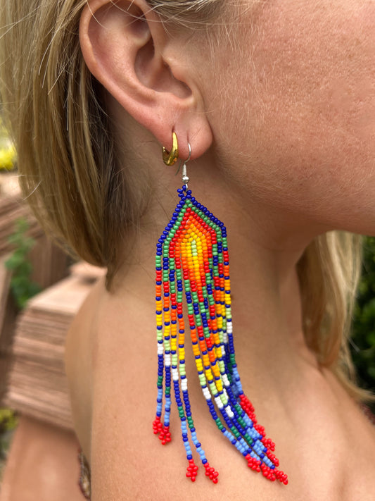 Chaquira Earrings Handmade Indigenous Crafts Jewellery
