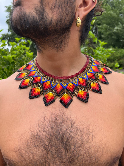 Chaquira Necklace Big Handmade Indigenous Crafts Jewellery