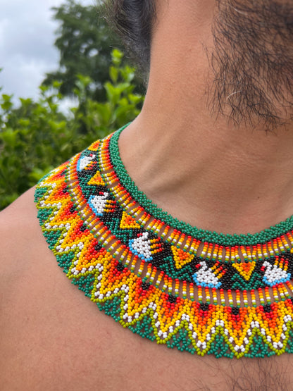 Chaquira Necklace Big Handmade Indigenous Crafts Jewellery