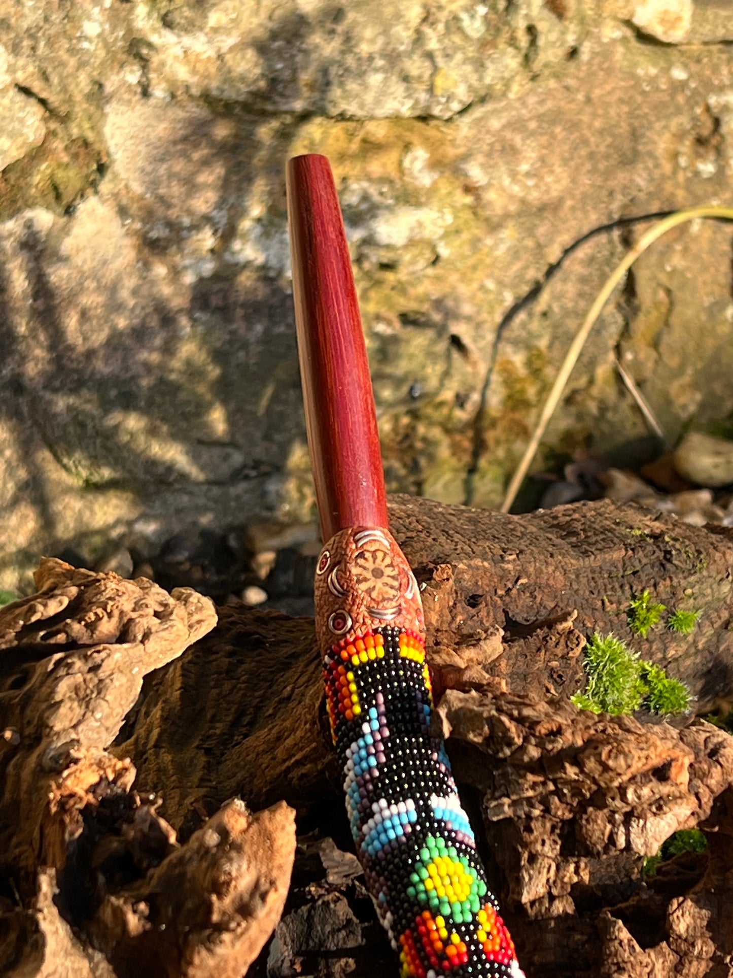 Tepi Huni Kuin Palo Sangre and Beads