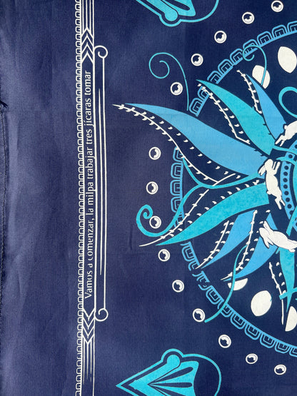 Mexican Cotton Bandana/Altar Handprinted Paleacate