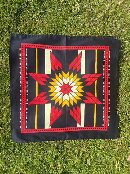 Mexican Cotton Bandana/Altar Handprinted Paleacate