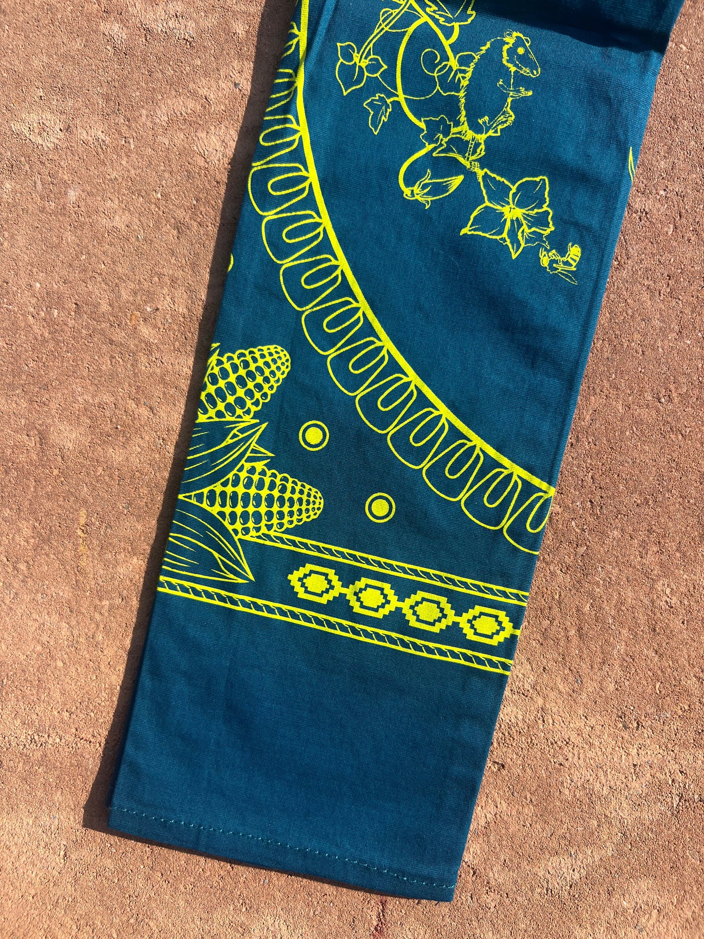 Mexican Cotton Bandana/Altar Handprinted Paleacate