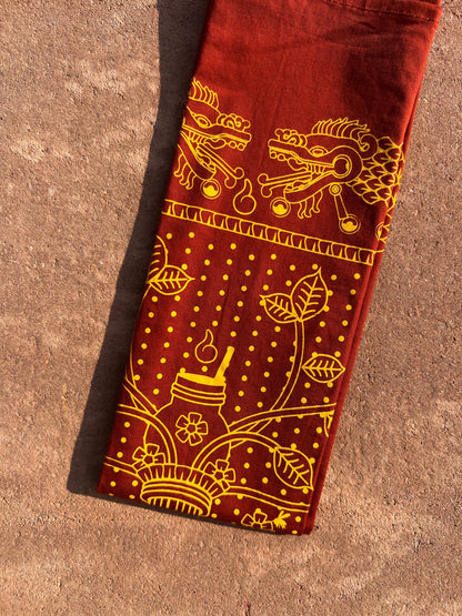 Mexican Cotton Bandana/Altar Handprinted Paleacate