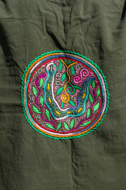 Peruvian Handmade Shipibo Cotton Embroidered Shirt