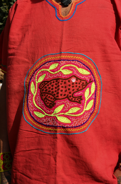 Peruvian Handmade Shipibo Cotton Embroidered Shirt
